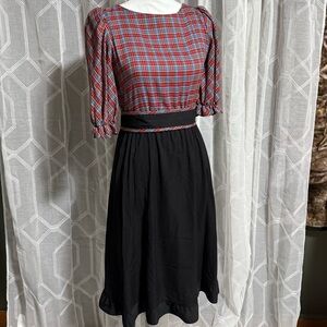 Vintage Jerell’s Sweetheart Plaid Prairie Dress – Size 5 (Small/XS)